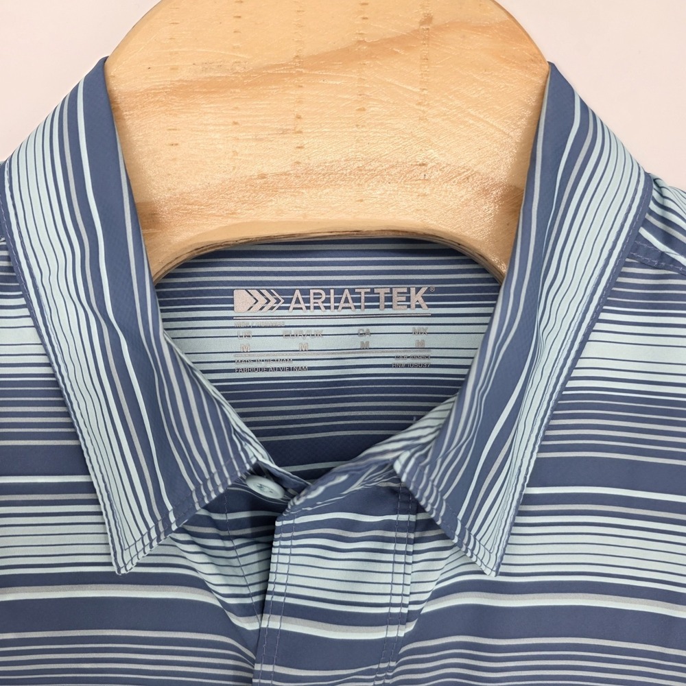 Ariat Tek Mens VentTEK Outbound Button Up Short Sleeve Shirt Medium Wicking New - Picture 6 of 10